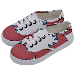 Dinosaur Dragon Drawing Cute Kids  Classic Low Top Sneakers by Ndabl3x