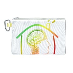 Throughts Construct Does Face Canvas Cosmetic Bag (large) by Ndabl3x