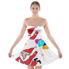 Nicholas Santa Claus Balloons Stars Strapless Bra Top Dress by Ndabl3x