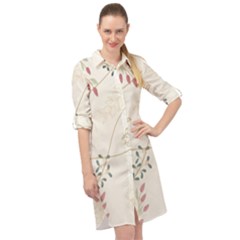 Background Pattern Template Texture Long Sleeve Mini Shirt Dress by Grandong