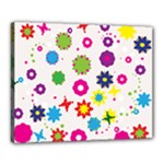 Floral Colorful Background Canvas 20  x 16  (Stretched)