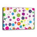 Floral Colorful Background Canvas 18  x 12  (Stretched)