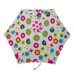 Floral Colorful Background Mini Folding Umbrellas