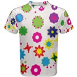 Floral Colorful Background Men s Cotton T-Shirt