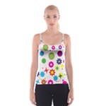 Floral Colorful Background Spaghetti Strap Top