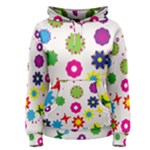Floral Colorful Background Women s Pullover Hoodie