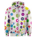 Floral Colorful Background Men s Zipper Hoodie