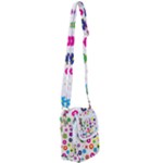 Floral Colorful Background Shoulder Strap Belt Bag