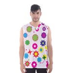Floral Colorful Background Men s Basketball Tank Top