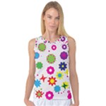 Floral Colorful Background Women s Basketball Tank Top