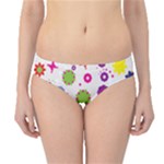 Floral Colorful Background Hipster Bikini Bottoms