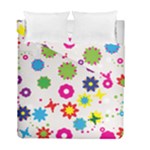 Floral Colorful Background Duvet Cover Double Side (Full/ Double Size)