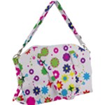 Floral Colorful Background Canvas Crossbody Bag