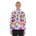 Floral Colorful Background Women s Bomber Jacket