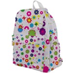 Floral Colorful Background Top Flap Backpack