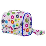 Floral Colorful Background Satchel Shoulder Bag