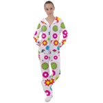 Floral Colorful Background Women s Tracksuit
