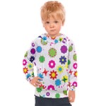Floral Colorful Background Kids  Hooded Pullover