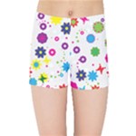 Floral Colorful Background Kids  Sports Shorts