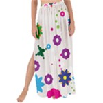 Floral Colorful Background Maxi Chiffon Tie-Up Sarong