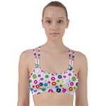 Floral Colorful Background Line Them Up Sports Bra