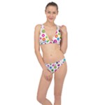 Floral Colorful Background Classic Banded Bikini Set 