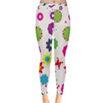 Floral Colorful Background Inside Out Leggings