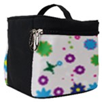 Floral Colorful Background Make Up Travel Bag (Small)