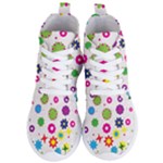 Floral Colorful Background Women s Lightweight High Top Sneakers