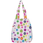 Floral Colorful Background Center Zip Backpack