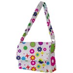 Floral Colorful Background Full Print Messenger Bag (S)