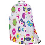 Floral Colorful Background Double Compartment Backpack