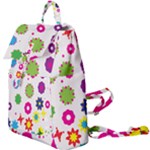 Floral Colorful Background Buckle Everyday Backpack