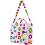 Floral Colorful Background Square Shoulder Tote Bag