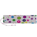 Floral Colorful Background Roll Up Canvas Pencil Holder (L)
