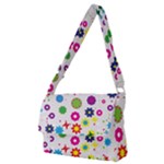 Floral Colorful Background Full Print Messenger Bag (M)