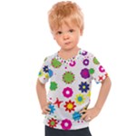 Floral Colorful Background Kids  Sports T-Shirt