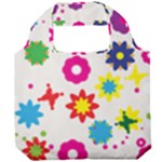 Floral Colorful Background Foldable Grocery Recycle Bag