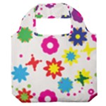 Floral Colorful Background Premium Foldable Grocery Recycle Bag