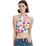 Floral Colorful Background Cut Out Top