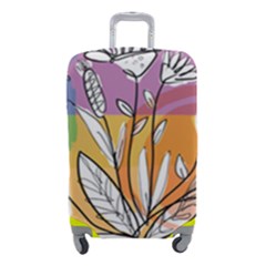 Flower Leaves Foliage Grass Doodle Luggage Cover (small) by Grandong