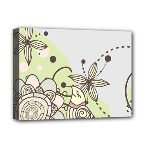 Flowers Bird Floral Floral Design Deluxe Canvas 16  X 12  (stretched)  by Grandong
