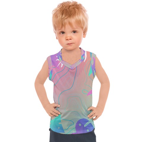 Palm Trees Leaves Plants Tropical Kids  Sport Tank Top by Grandong