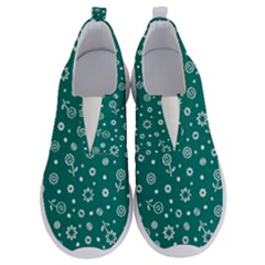 Flowers Floral Background Green No Lace Lightweight Shoes by Grandong
