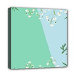 Flowers Branch Corolla Wreath Lease Mini Canvas 8  x 8  (Stretched)