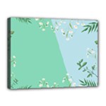 Flowers Branch Corolla Wreath Lease Canvas 16  x 12  (Stretched)