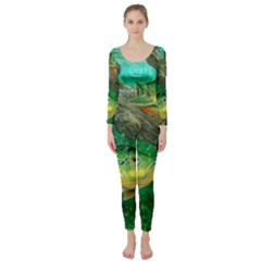 Peacock Bass Fishing Long Sleeve Catsuit by Sarkoni