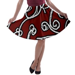 Ethnic Reminiscences Print Design A-line Skater Skirt by dflcprintsclothing