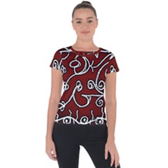 Ethnic Reminiscences Print Design Short Sleeve Sports Top  by dflcprintsclothing