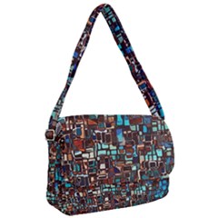 Stained Glass Mosaic Abstract Courier Bag by Sarkoni